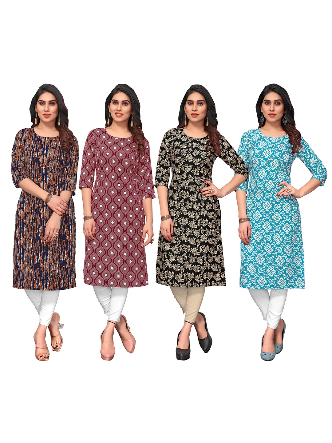 

KETAKI FASHION Women Ethnic Motifs Printed Crepe Kurta, Multi