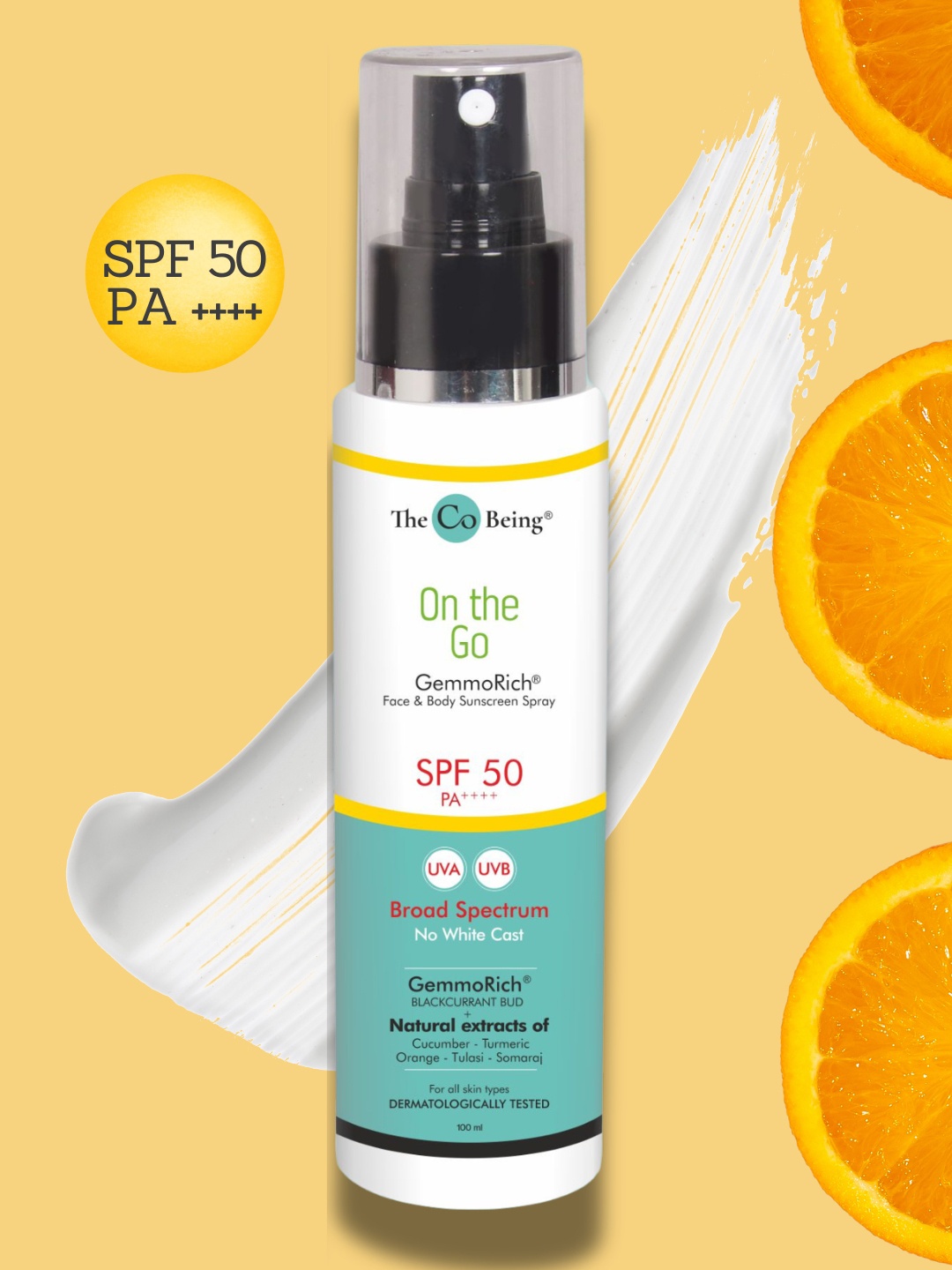 

The Co Being On The Go SPF 50 PA++++ Face Sunscreen Spray - 100 ml, White