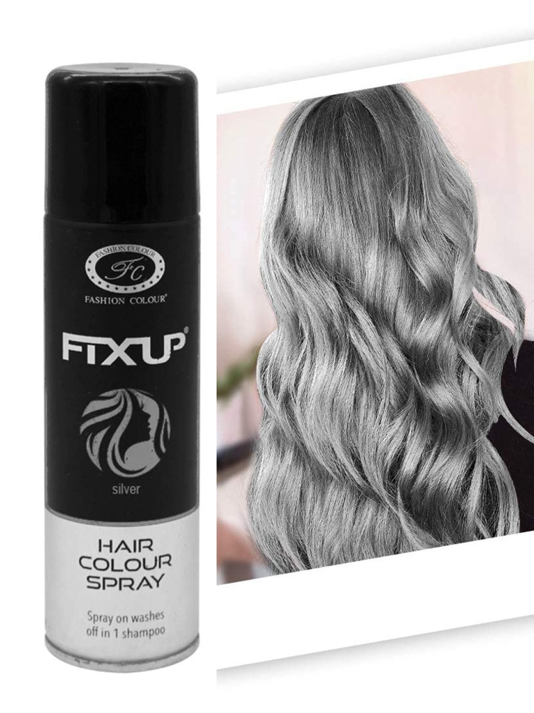 

Fashion Colour Hair Colour Spray - Silver - 150 ml