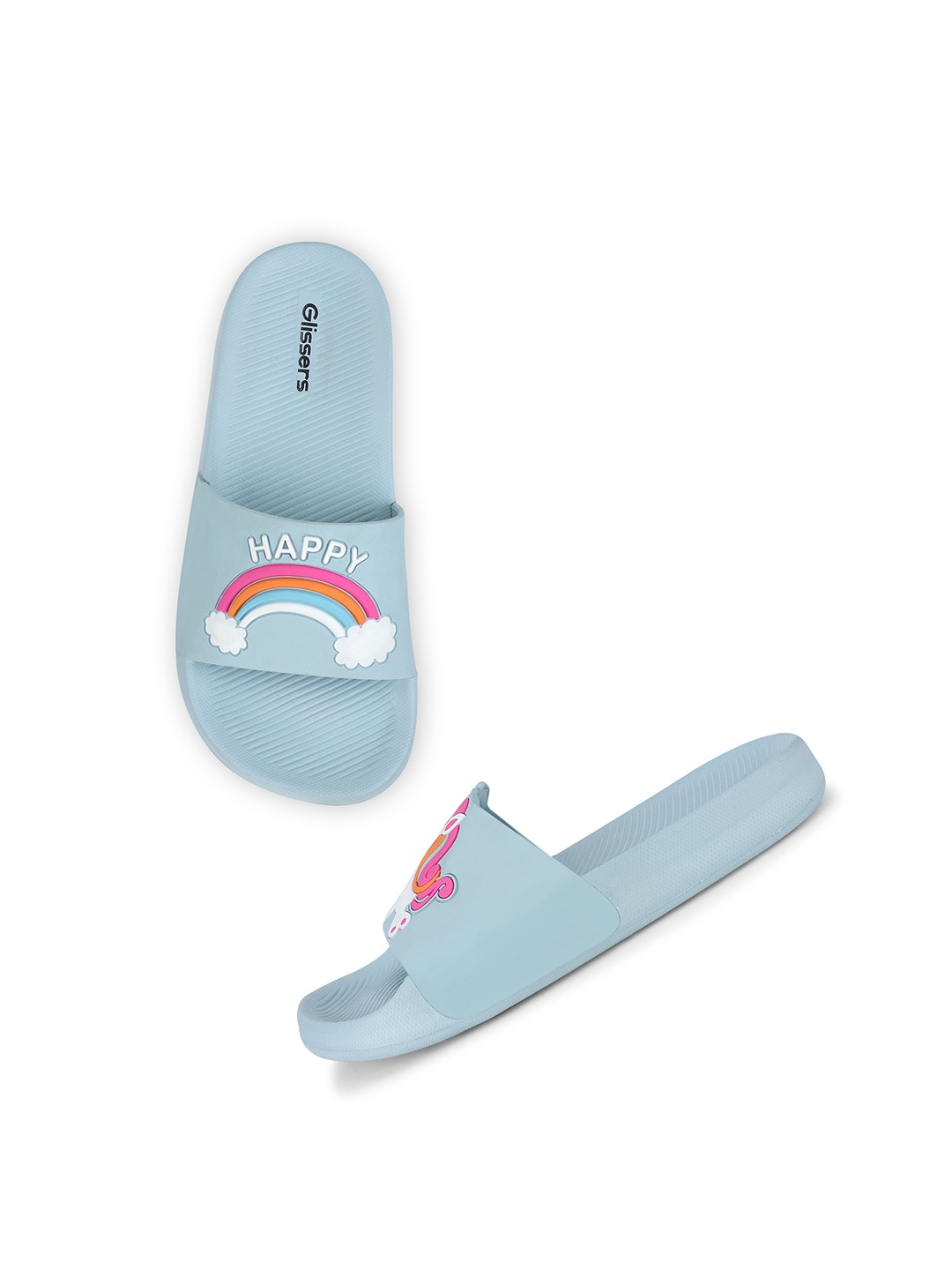 

GLISSERS Unisex Kids Printed Sliders, Blue