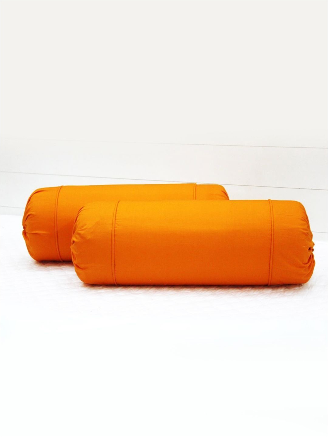 

Aurave Orange 2 Pieces 210 TC Cotton BolsterCovers