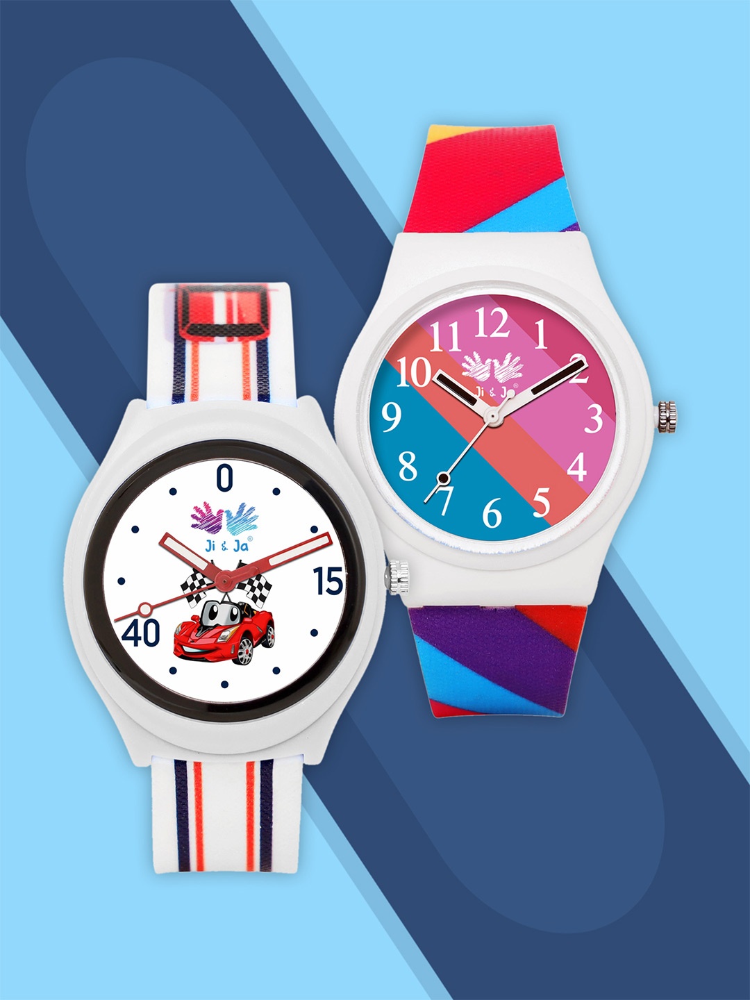 

JI & JA Unisex Kids Printed Dial & Straps Analogue Watch JJ113106, White