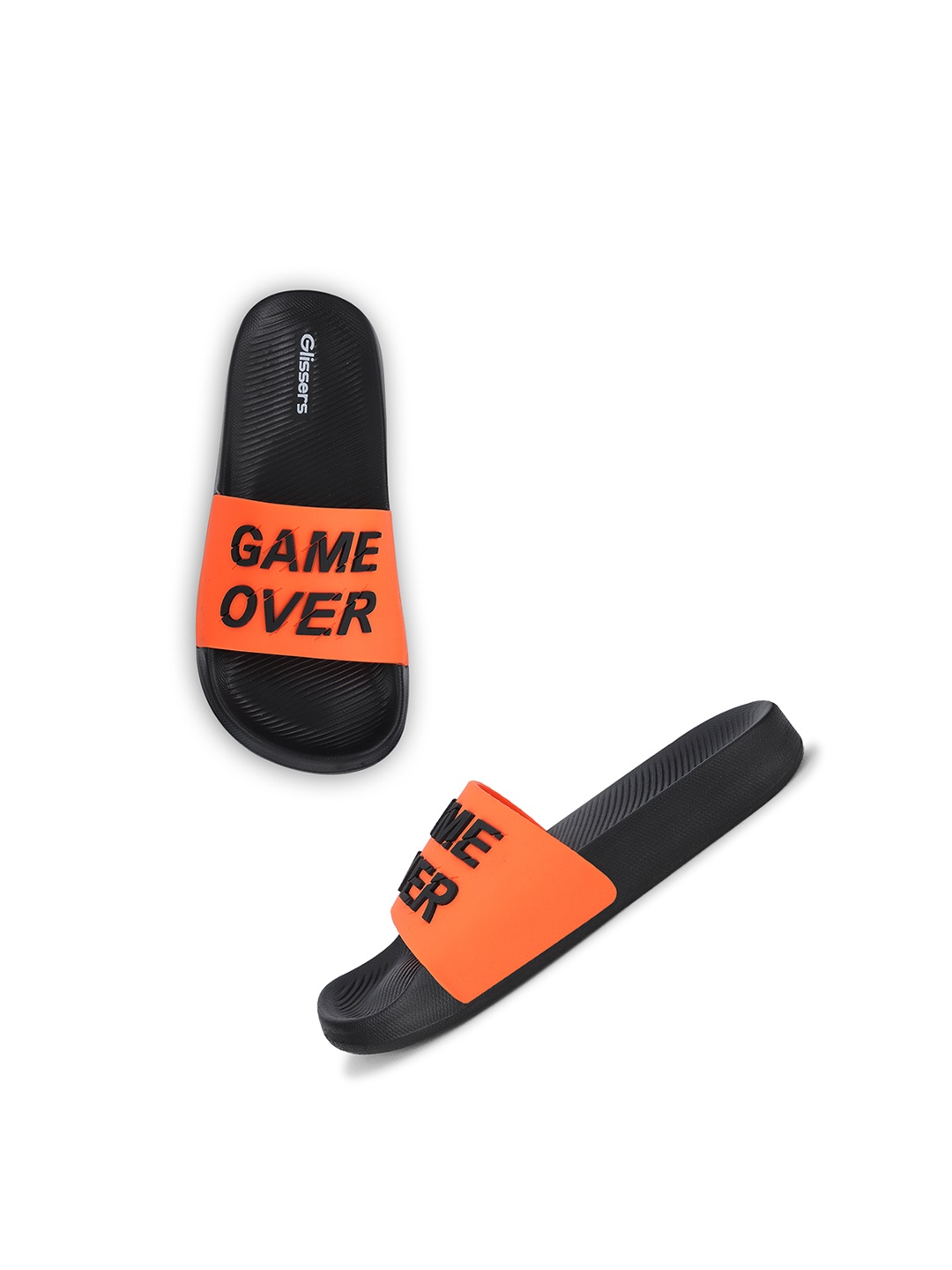 

GLISSERS Boys Self Design Sliders, Orange