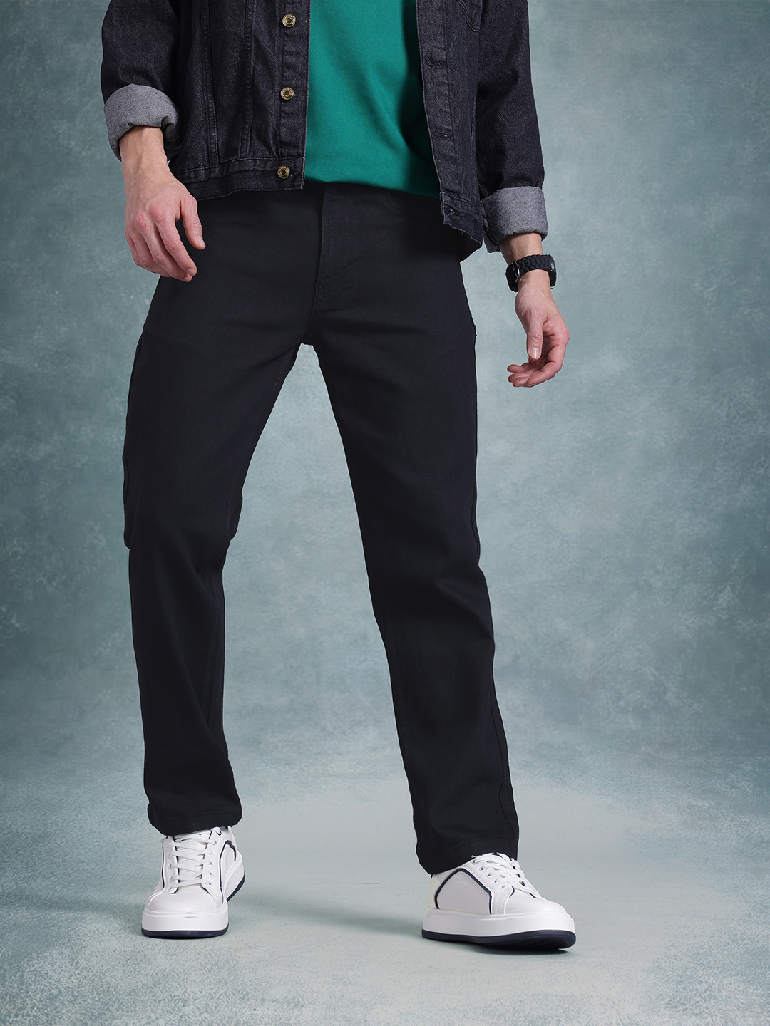 

The Roadster Life Co. Men Mid-Rise Jeans, Black