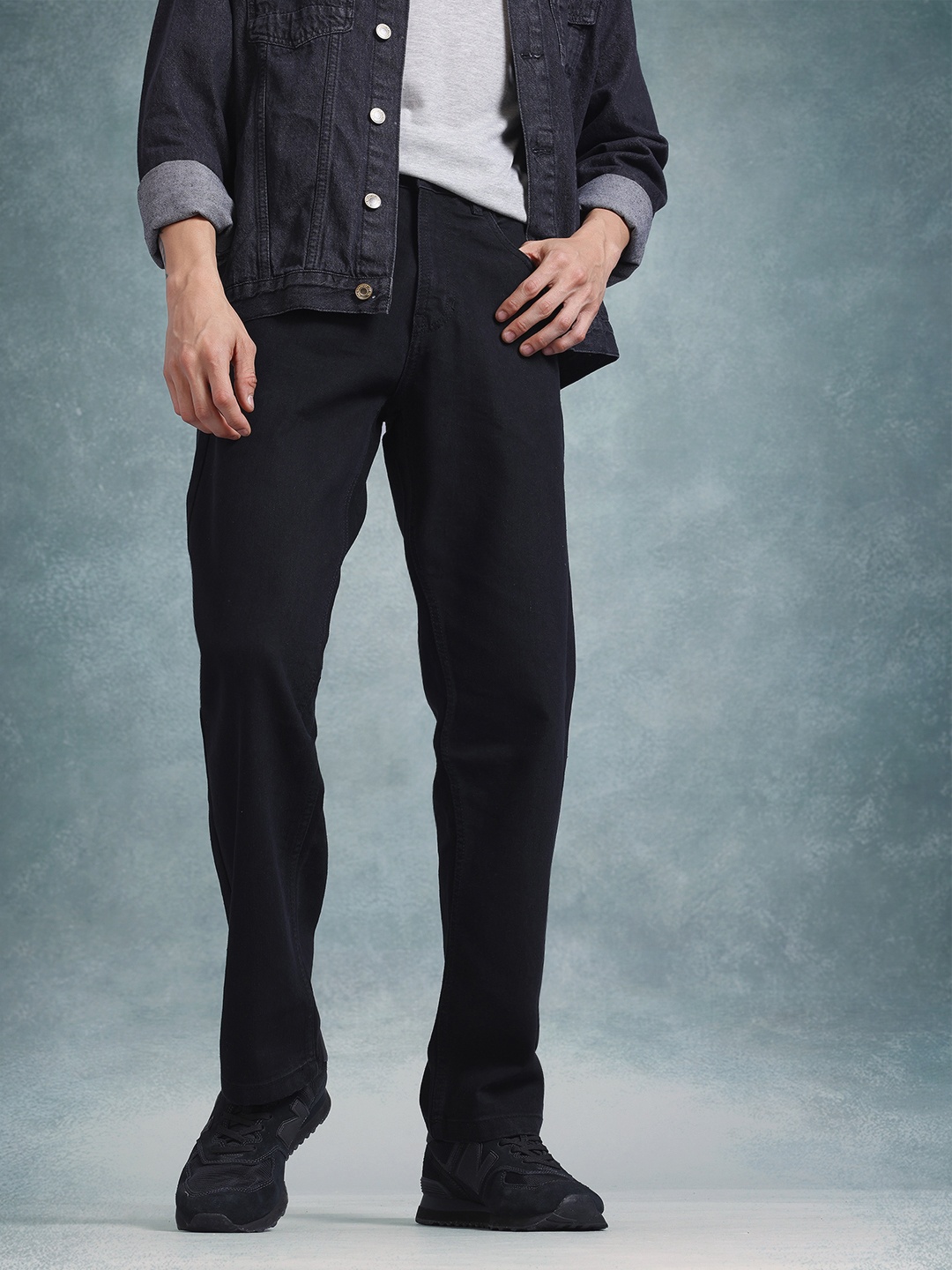 

The Roadster Life Co. Men Pure Cotton Jeans, Black