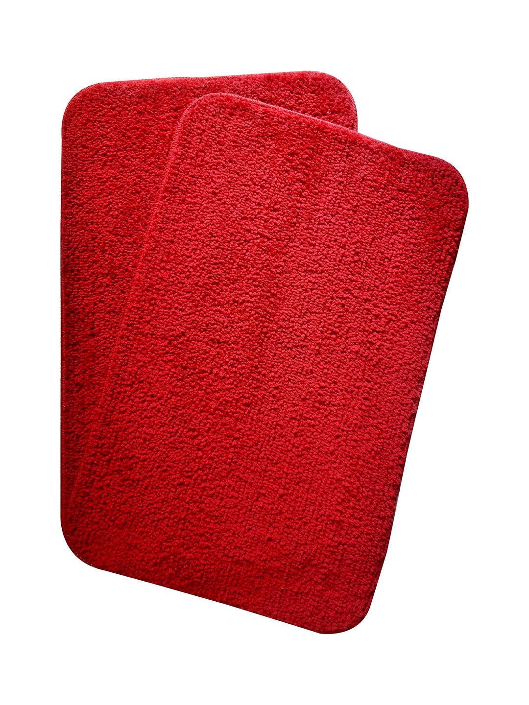 

MAA HOME CONCEPT Red 2 Pieces Microfiber 1500 GSM Anti Skid Bath Rugs