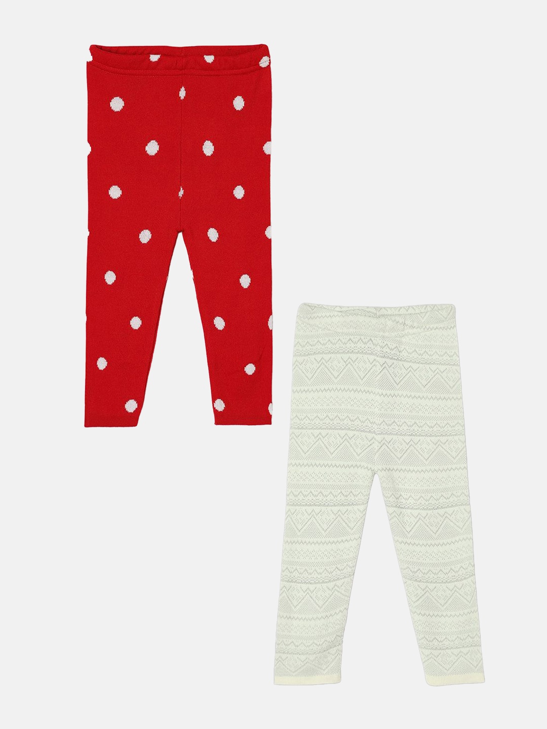 

Juniors by Lifestyle Kids Pack of 2 Printed Leggings, Off white