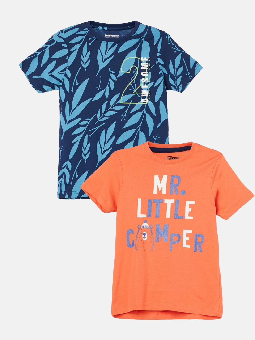 

Fame Forever by Lifestyle Boys Pack Of 2 T-shirt, Navy blue