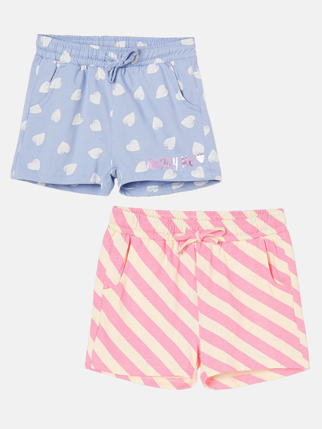 

Fame Forever by Lifestyle Kids Pack of 2 Printed Shorts, Pink