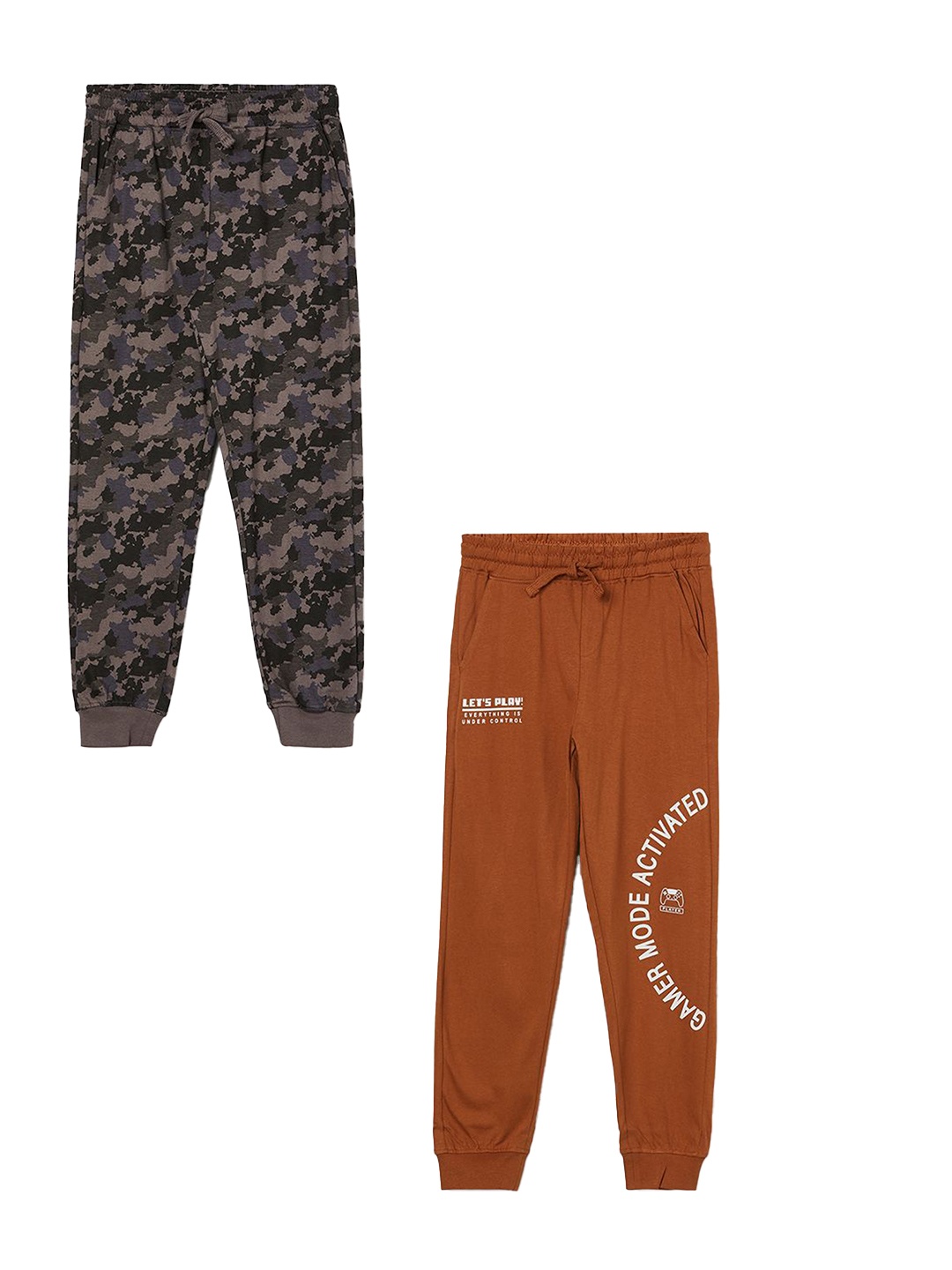 

Fame Forever by Lifestyle Kids Pack of 2 Printed Track Pants, Rust