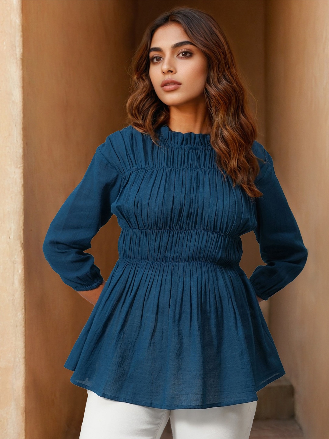 

Dora Dori Peplum Top, Teal