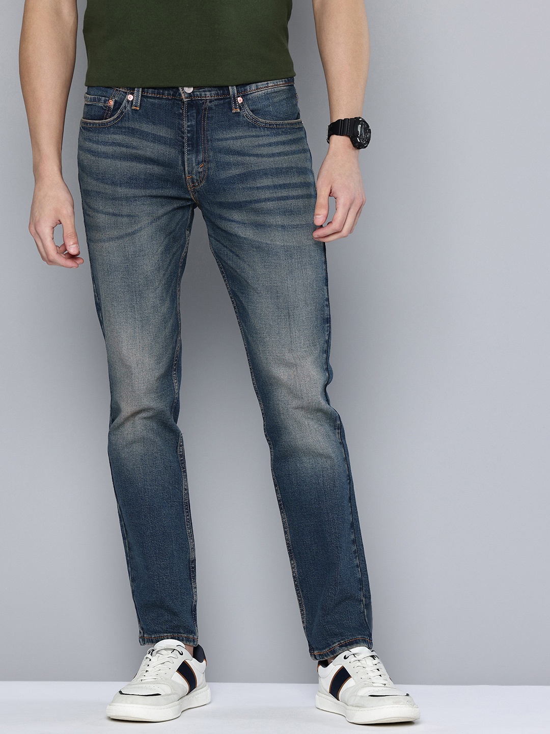

Levis Men 511 Slim Fit Heavy Fade Stretchable Jeans, Blue
