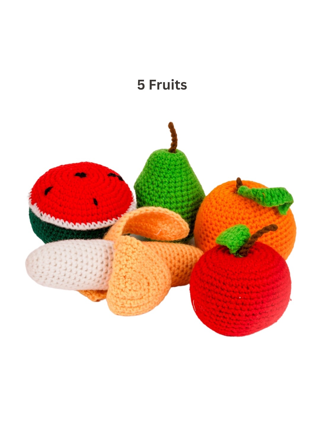 

Nesta Toys Crochet Fruits and Vegetable Toys Play Food for Kids 10 Pcs, Red