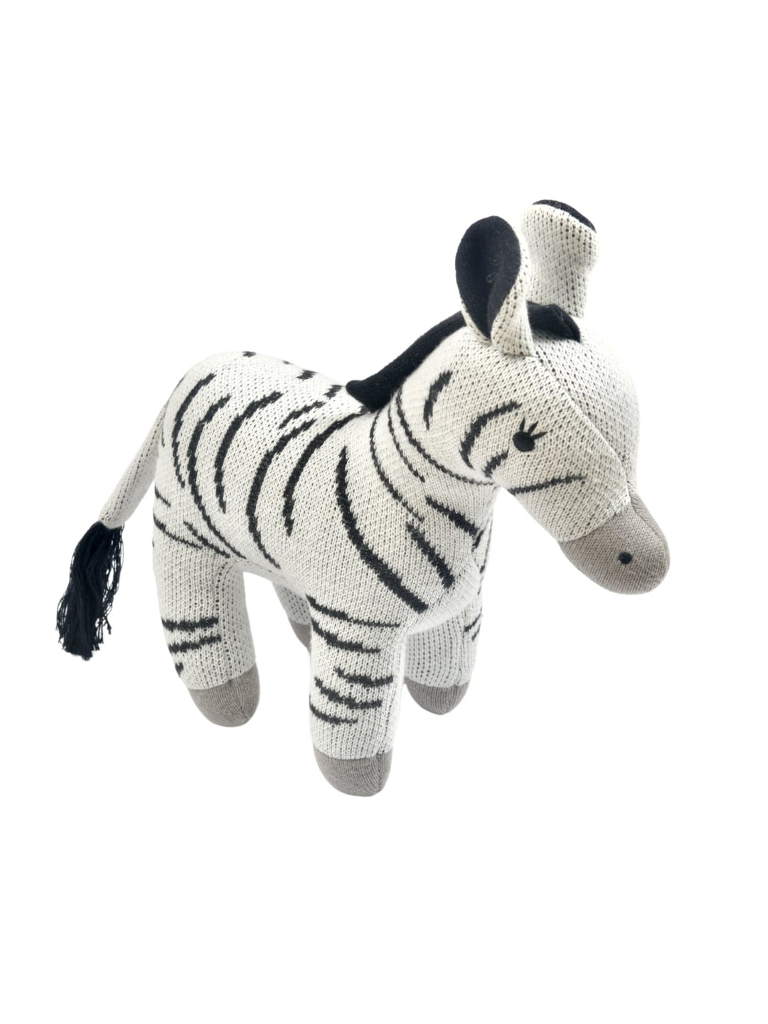 

Nesta Toys Zippy the Zebra Knitted Cotton Animal Plush Toy, White