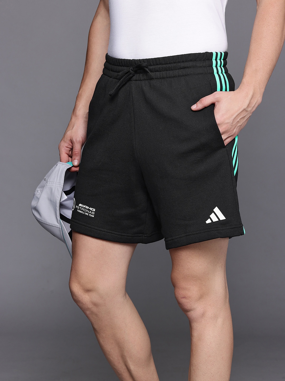 

ADIDAS Men Mercedes AMG Petronas Formula One DNA Sports Shorts, Black