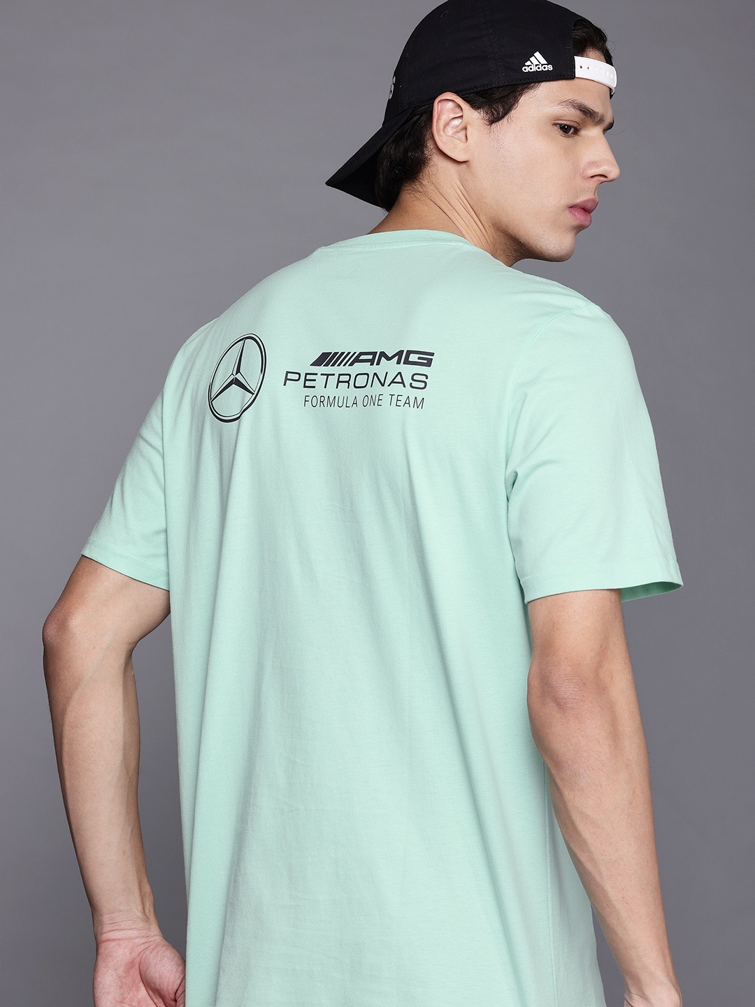 

ADIDAS Typography Mercedes AMG Petronas Printed T-shirt, Green