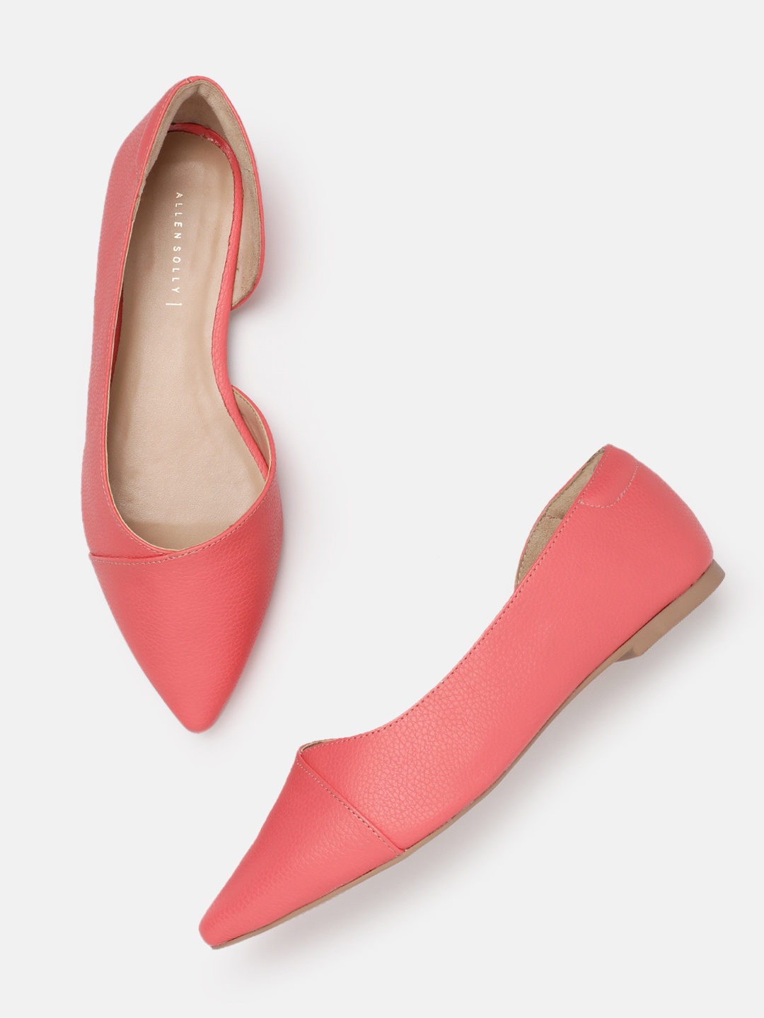 

Allen Solly Pointed Toe Textured Ballerinas, Pink