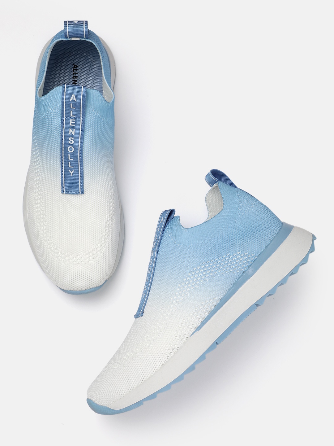 

Allen Solly Women Woven Design Slip-On Sneakers, Blue