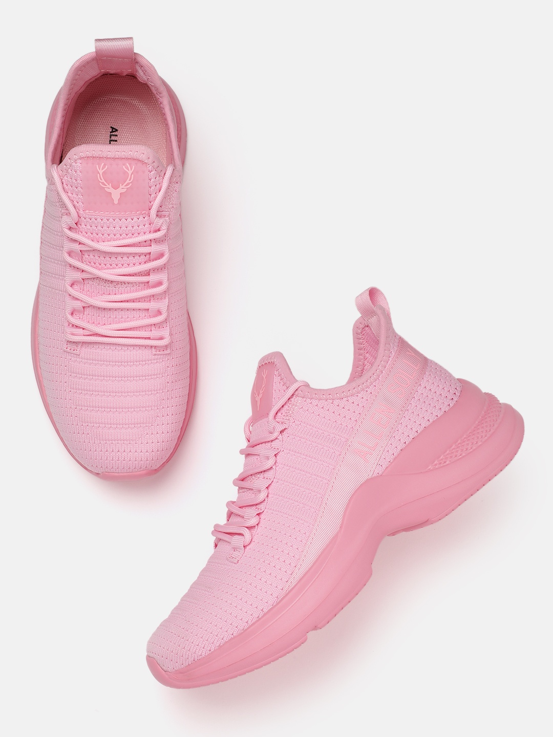 

Allen Solly Women Woven Design Everyday Sneakers, Pink