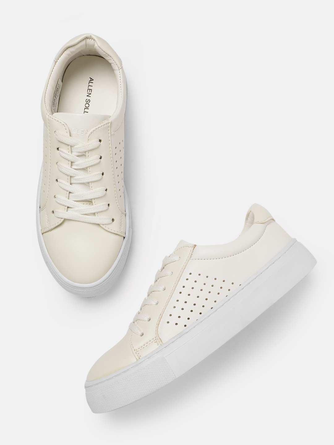 

Allen Solly Women Sneakers With Perforated Details, White