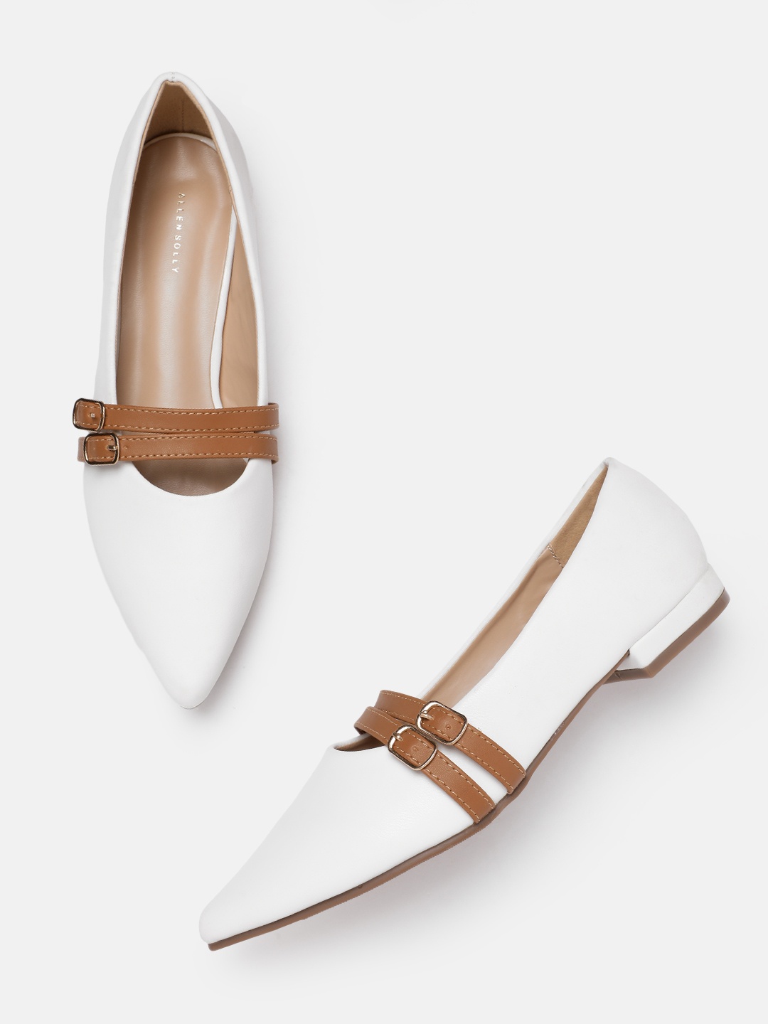 

Allen Solly Ballerians With Buckle Detail, White