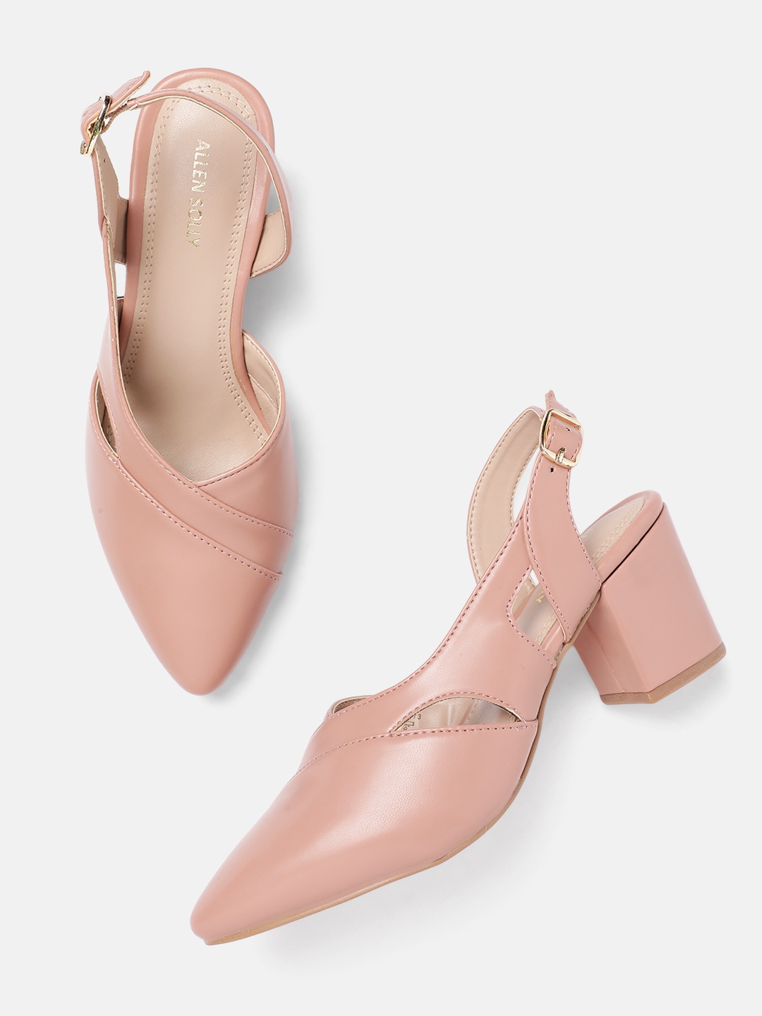 

Allen Solly Block Heeled Mules, Pink