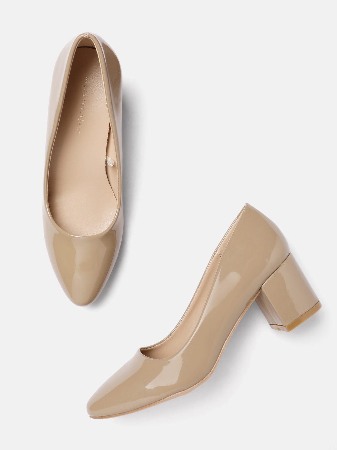 

Allen Solly Block Heeled Pumps, Beige