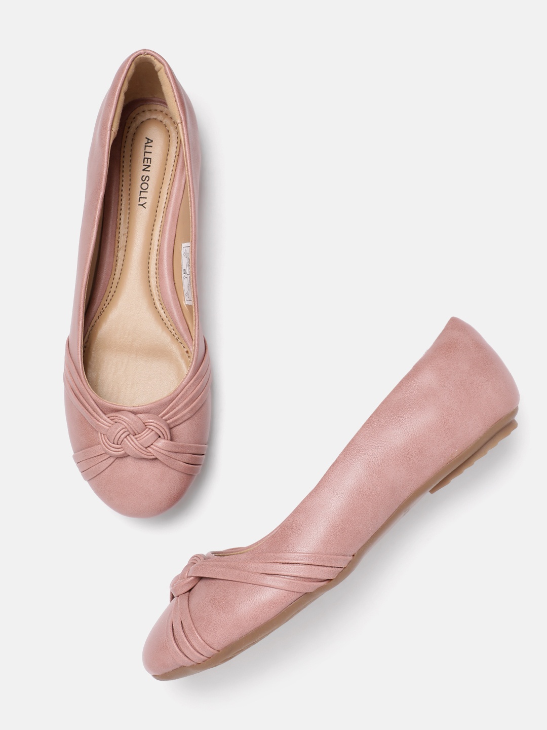 

Allen Solly Round Toe Ballerinas With Knot Detail, Pink