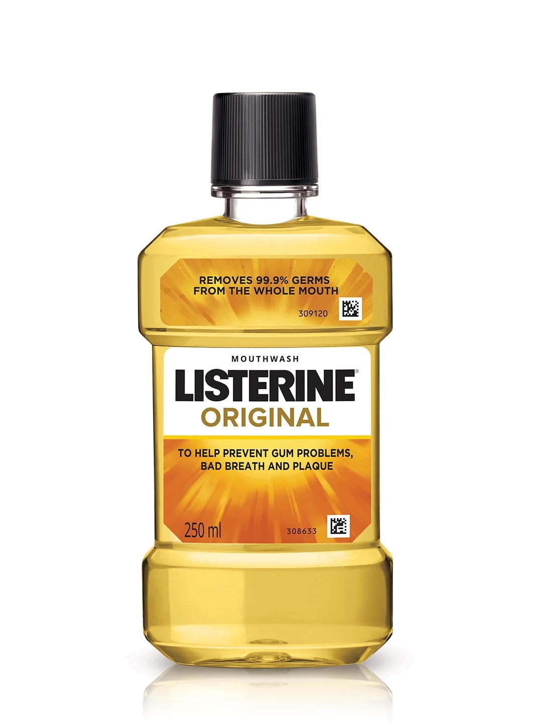 

Listerine Original Mouth Wash with Menthol & Eucalyptol - 250 ml, Gold