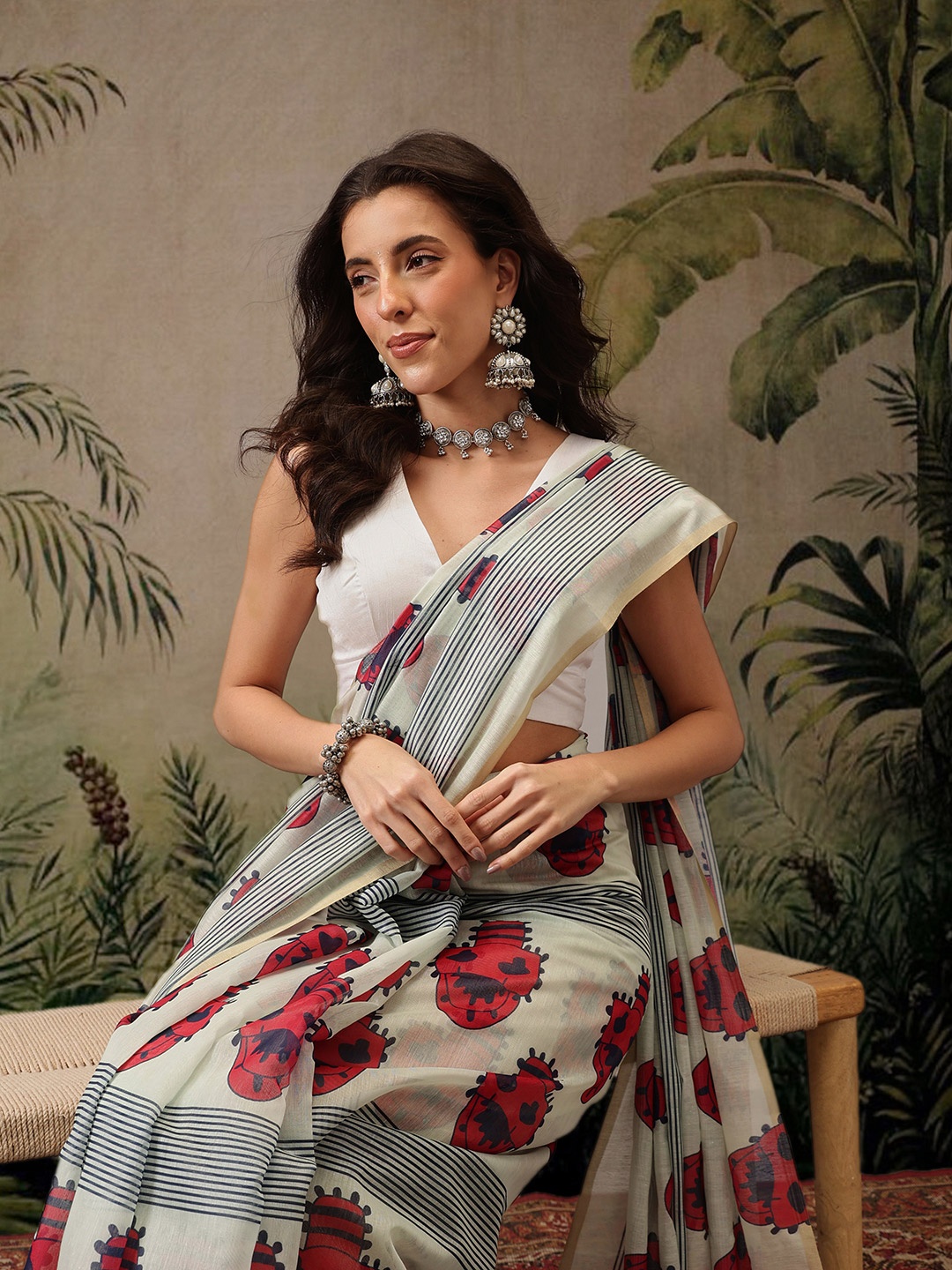 

DIVASTRI Saree, Off white