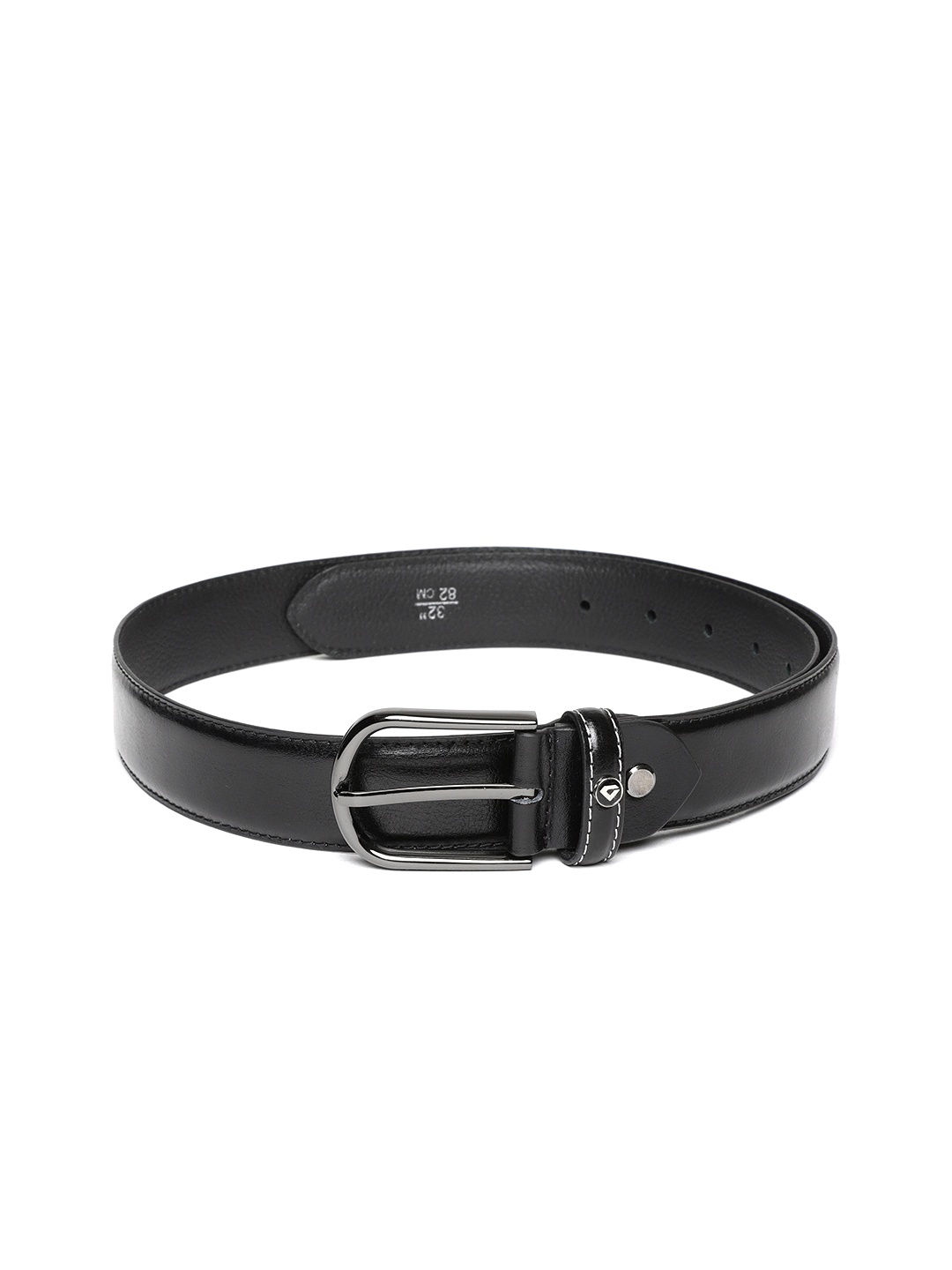 

INVICTUS Men Black Solid Leather Belt