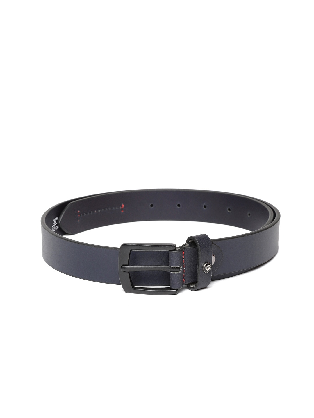 

INVICTUS Men Navy Blue Solid Leather Belt