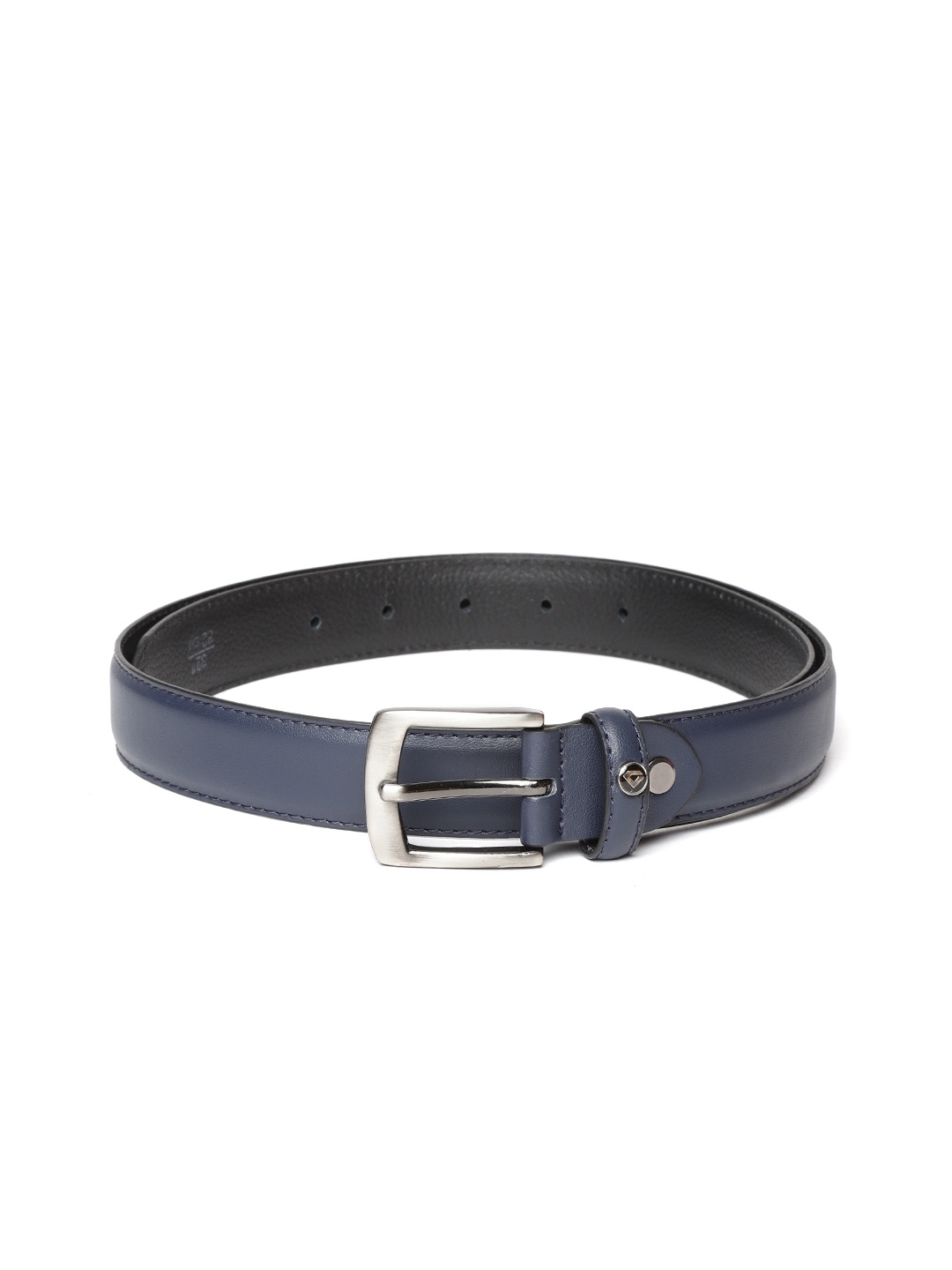 

INVICTUS Men Navy Blue Solid Leather Belt