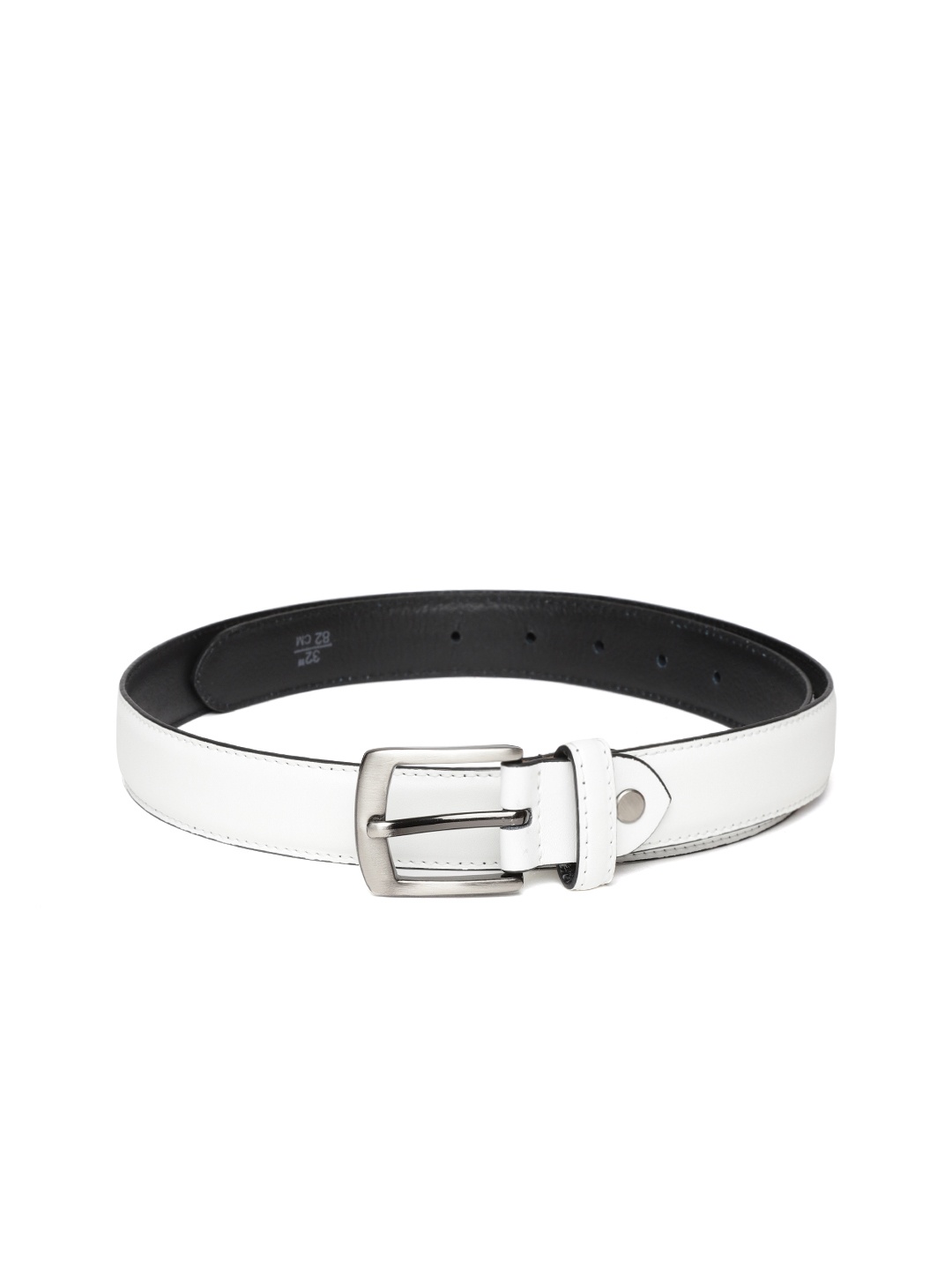 

INVICTUS Men White Solid Leather Belt