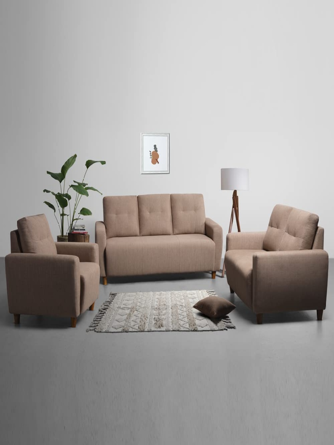 

Sleepyhead Yolo 6 Seater Sofa Set Fabric Coco Brown