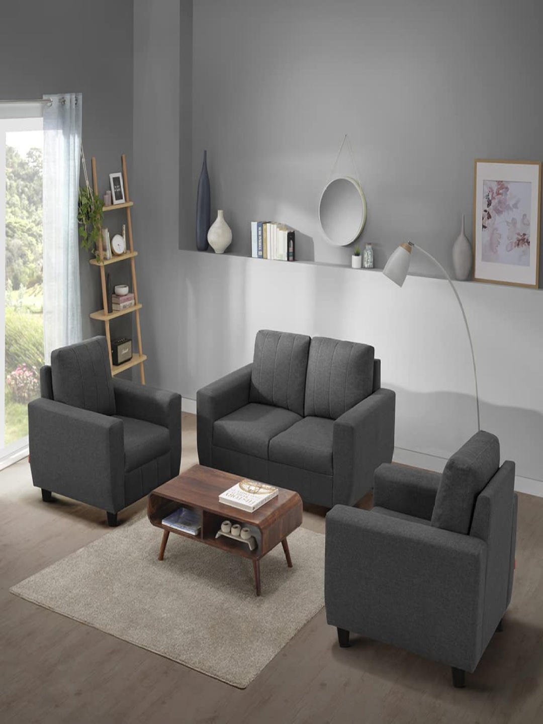 

Sleepyhead Bae 4 Seater Sofa Set Fabric Stone Grey