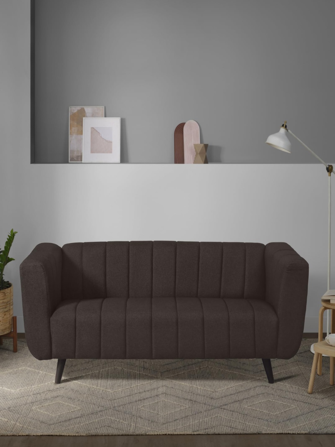 

Sleepyhead Kiki 3 Seater Sofa Fabric Earth Brown 3 Person Sofa, Green
