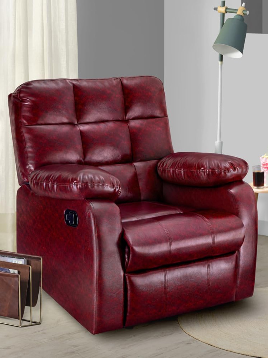 

Sleepyhead RX5 - Single Seater Leatherette Manual Recliner, Burgundy
