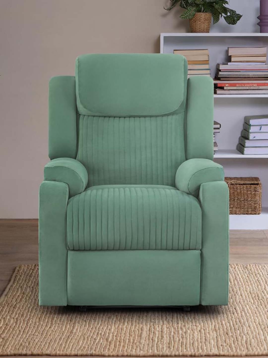 

Sleepyhead RX6 - Single Seater Suede Fabric Recliner Premium Pocket Springs, Green