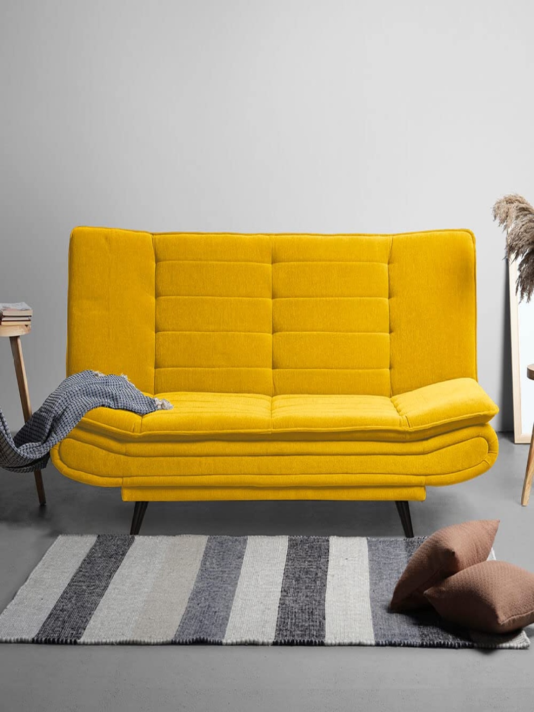 

Sleepyhead Sofabed Two Foldable 3 Person Sofa Cum Bed Fabric Sunshine Yellow