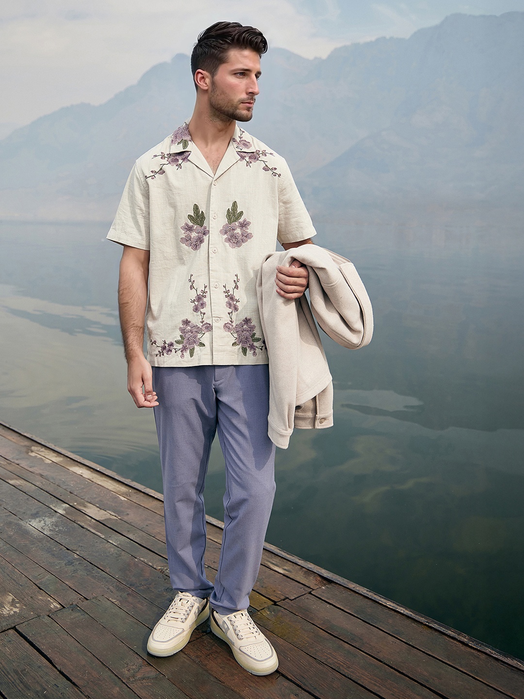 

RARE RABBIT Men Driver 2 Dusky Purple Tailored Trousers