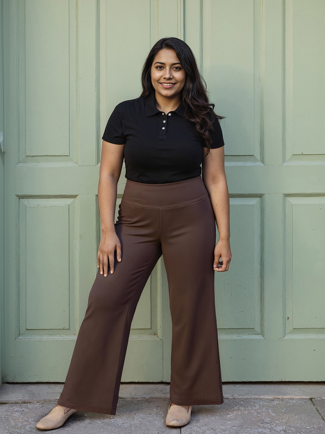 

Blissclub Womens Ultimate Wide Leg Pants -Lite Tall, Brown