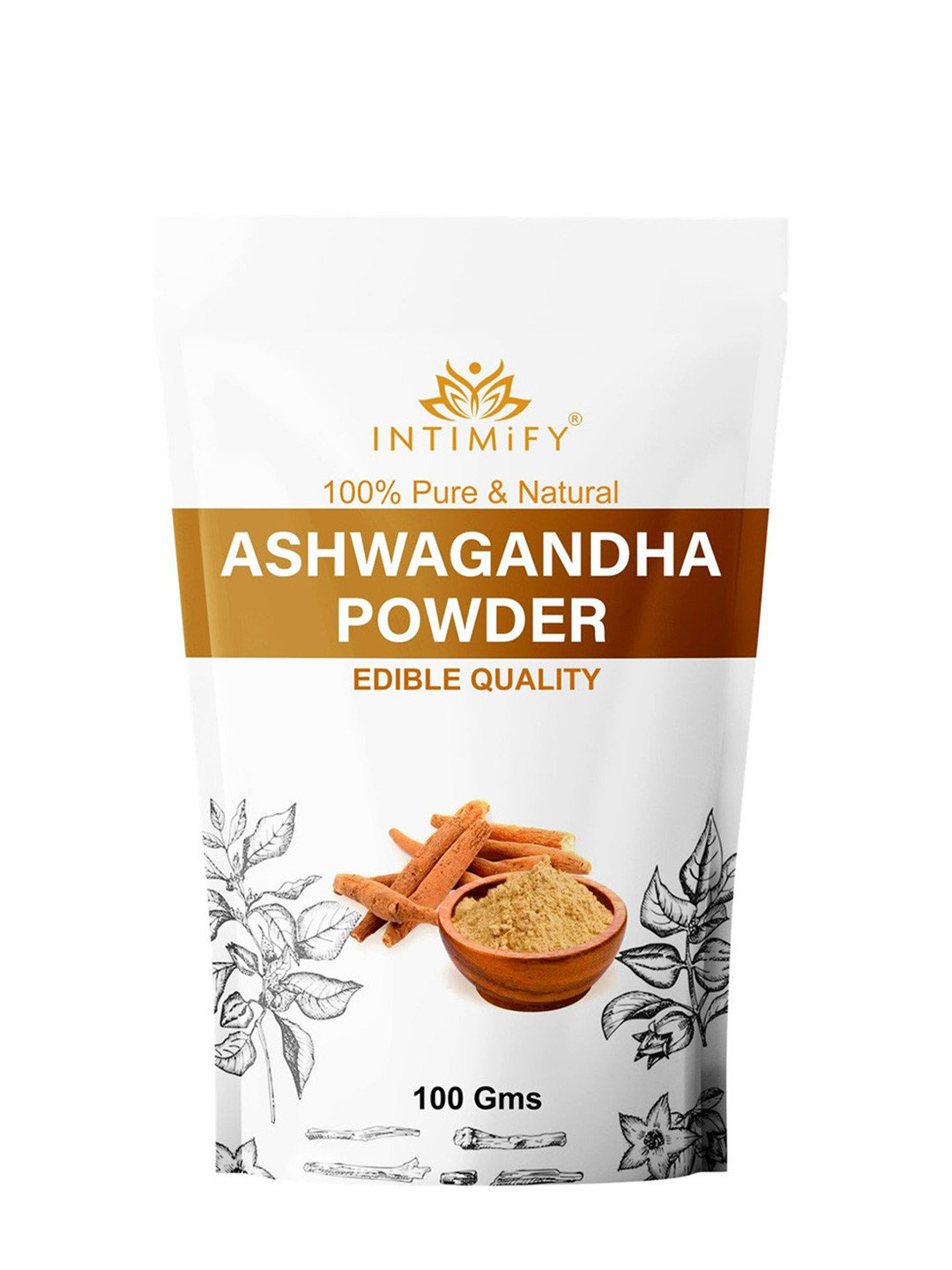 

INTIMIFY Pure & Natural Ashwagandha Powder - 100 g, Na
