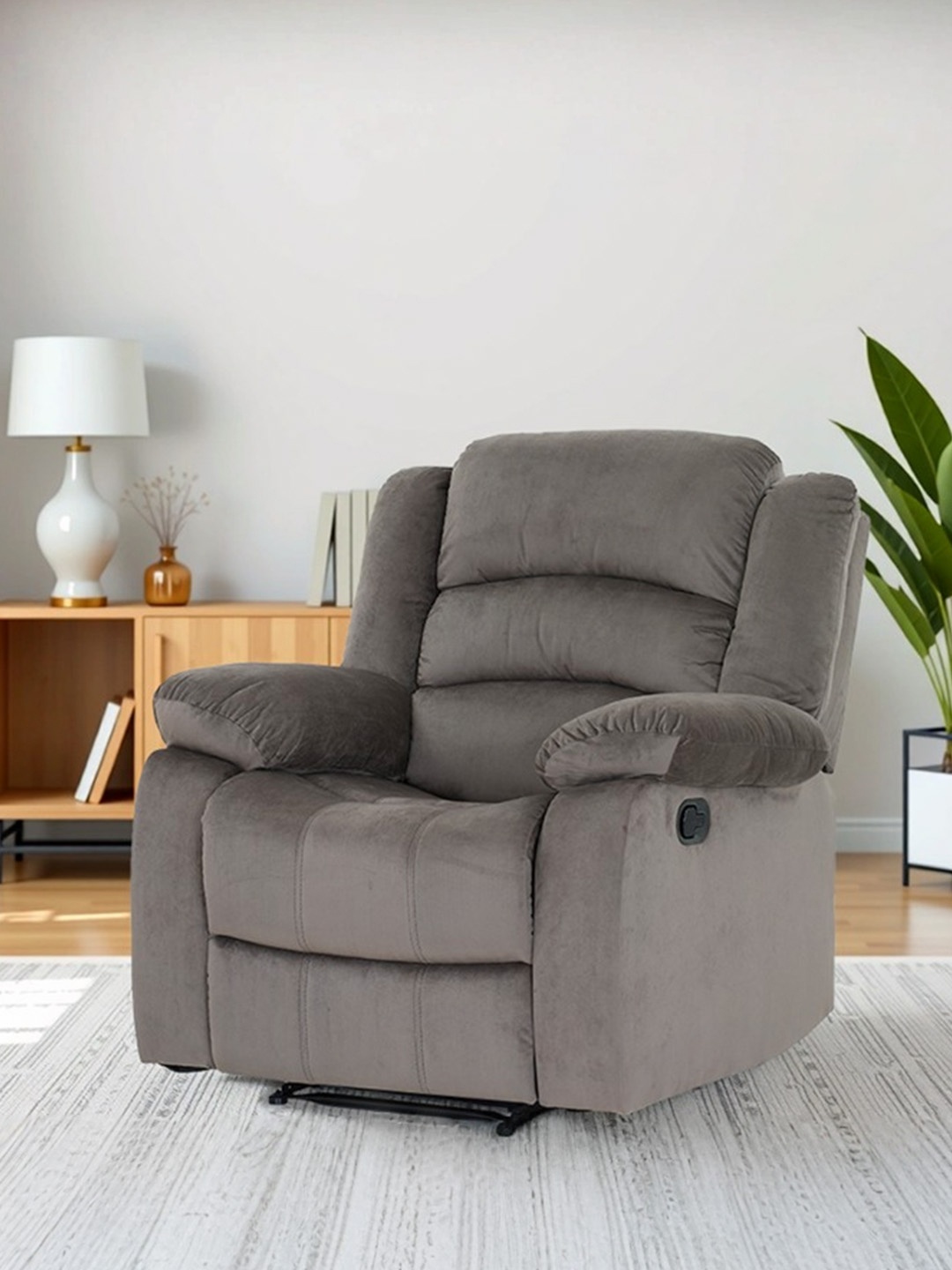 

Royaloak Muar Malaysian Grey & Black Manual 1 Seater Recliner