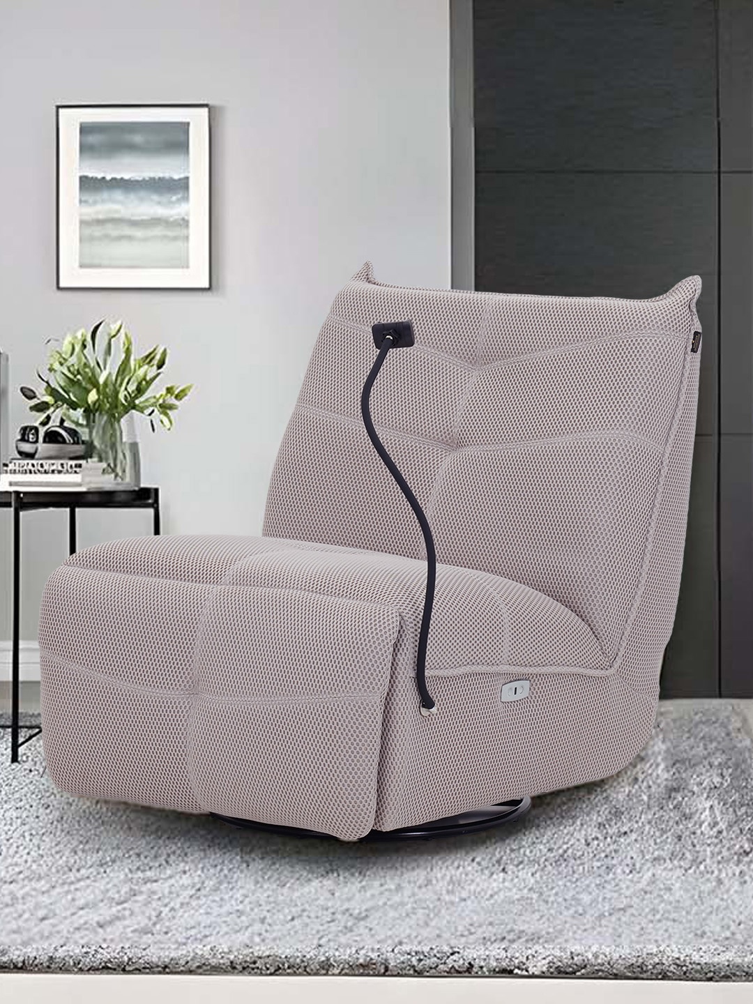 

Royaloak Grey Florence Fabric Powered Single Seater Recliner