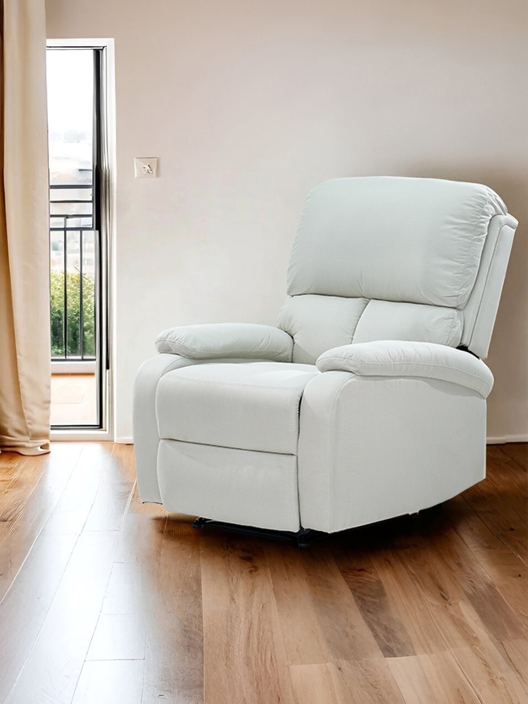 

Royaloak White Diamond Fabric Manual Single Seater Sofa Recliner