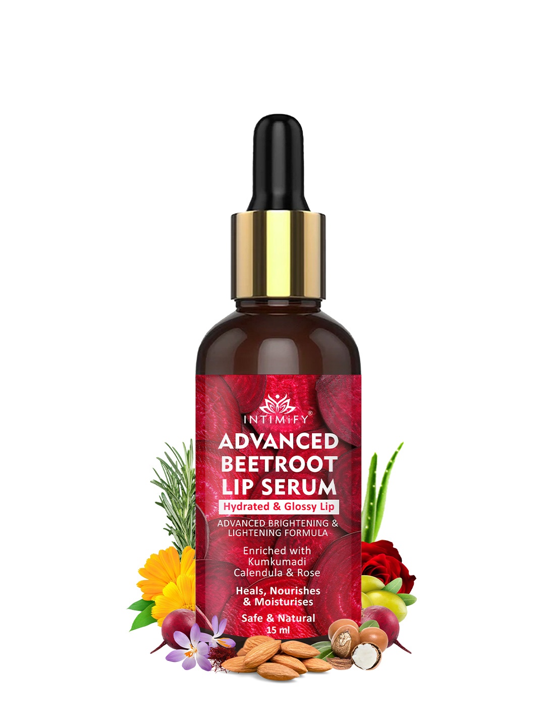 

INTIMIFY Pure & Natural Beetroot Lip Serum - 15 ml, Red