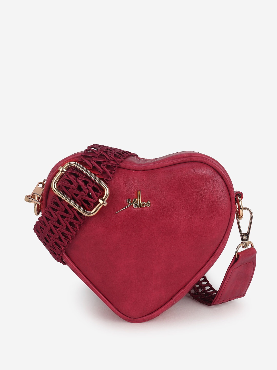 

yelloe Women Solid Crossbody Leather Sling Bag, Red
