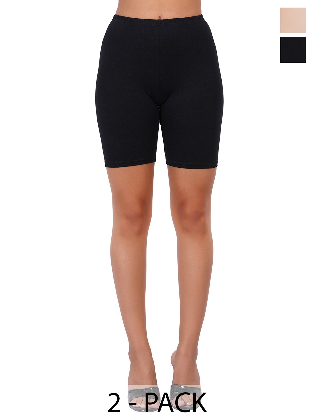 

Liigne Women Slim Fit Training or Gym Shorts, Black