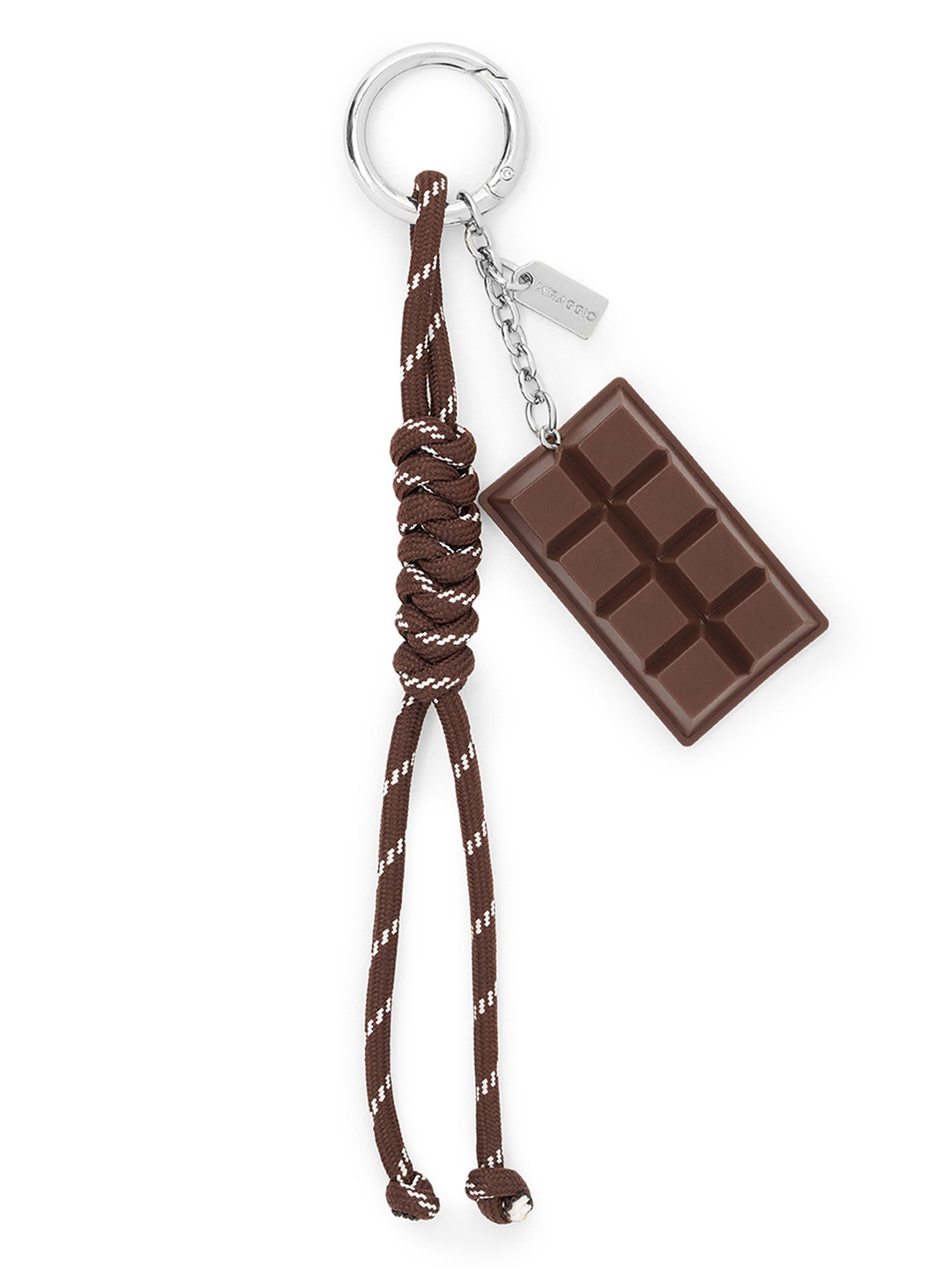 

MIRAGGIO Choco Twist Handbag Charm, Silver